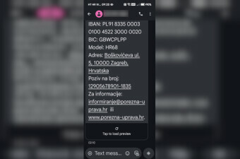 Lažni SMS iz Porezne uprave