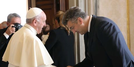 Andrej Plenković i papa Franjo