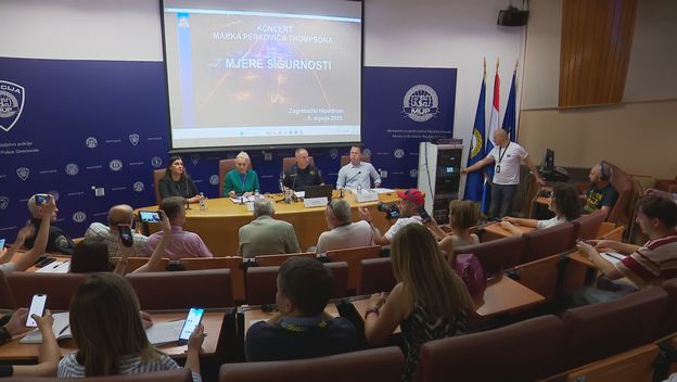 MUP-ova konferencija za medije o mjerama sigurnosti na Thompsonovu koncertu
